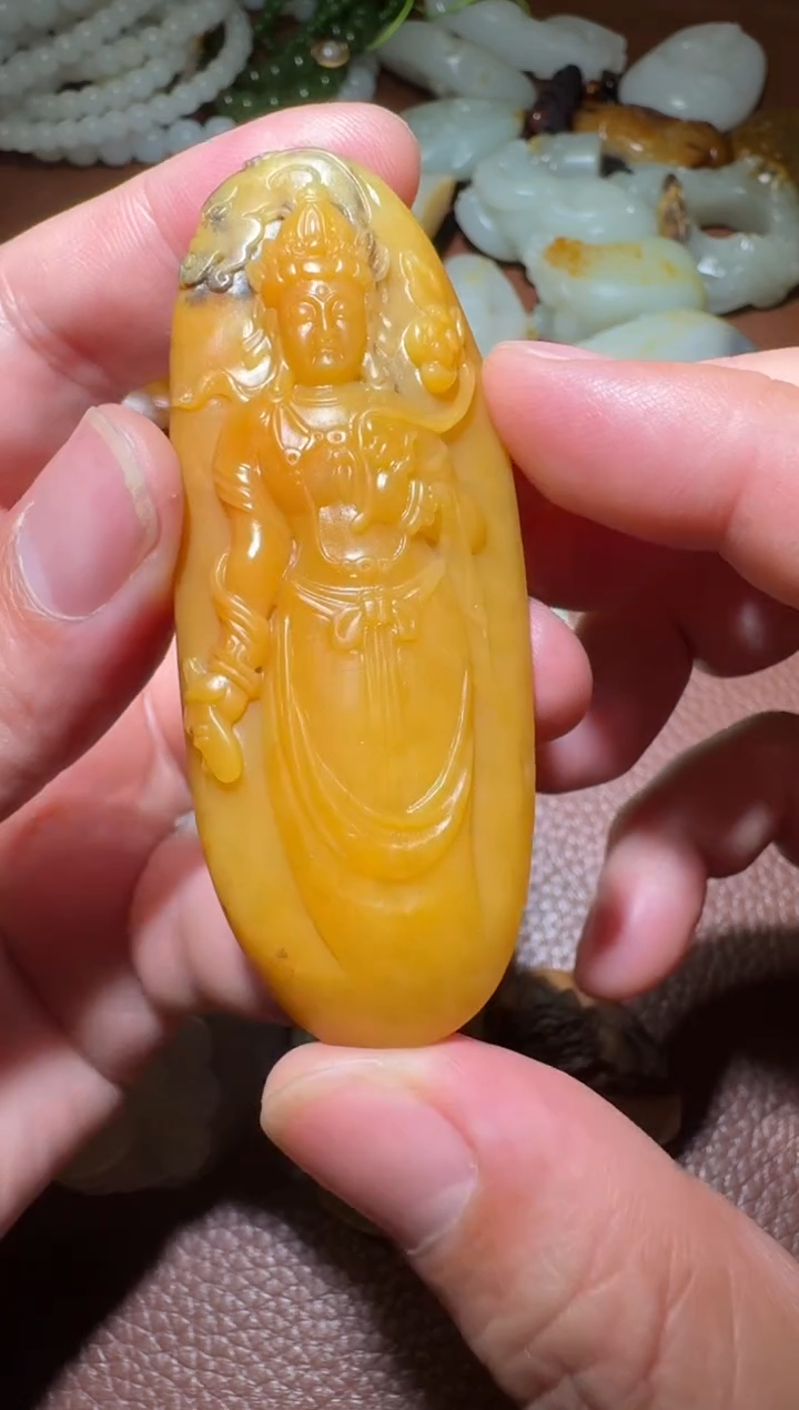 未镶嵌和田玉挂件枫*和田
