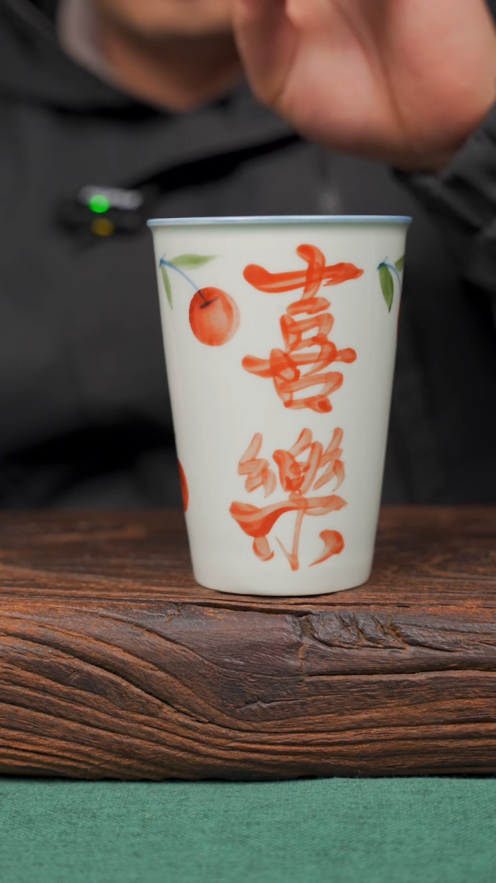 【闪购商品】瓷片40景德镇杯釉下手工手绘瓷器