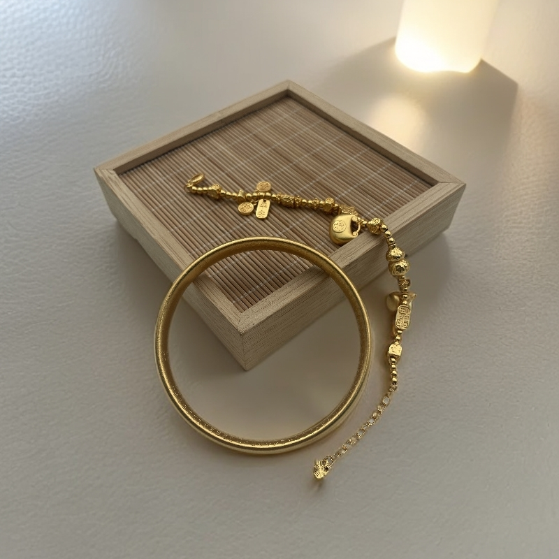 【活动专属】精美泥鳅背合金手镯赠合金胖福手链