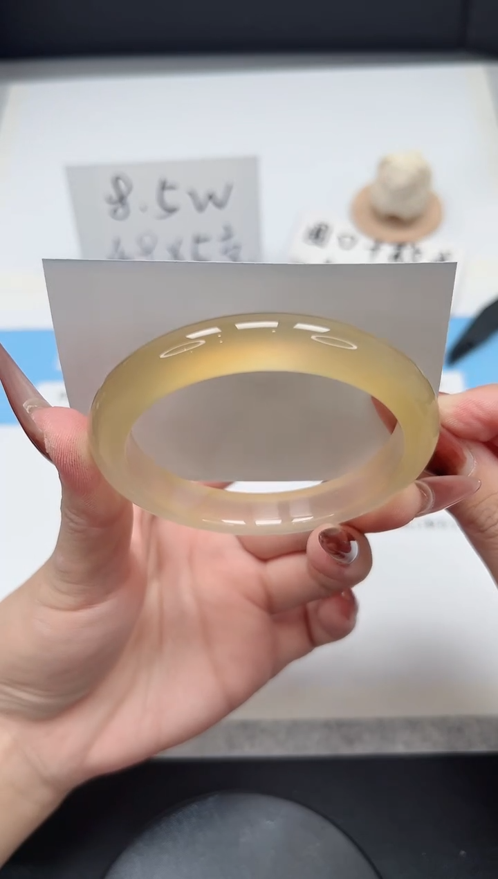 【闪购商品】玛瑙/玉髓手镯未镶嵌243/香槟60.7