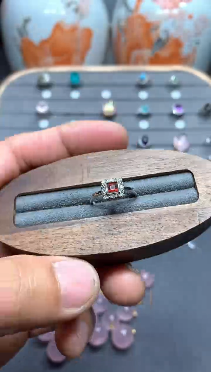 【闪购商品】石榴石戒指未镶嵌W9（随机性发货只发一单）