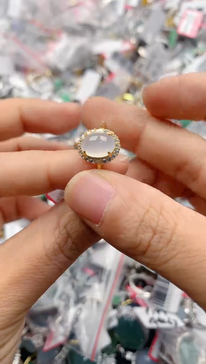 银S925镶嵌戒指翡翠333                4