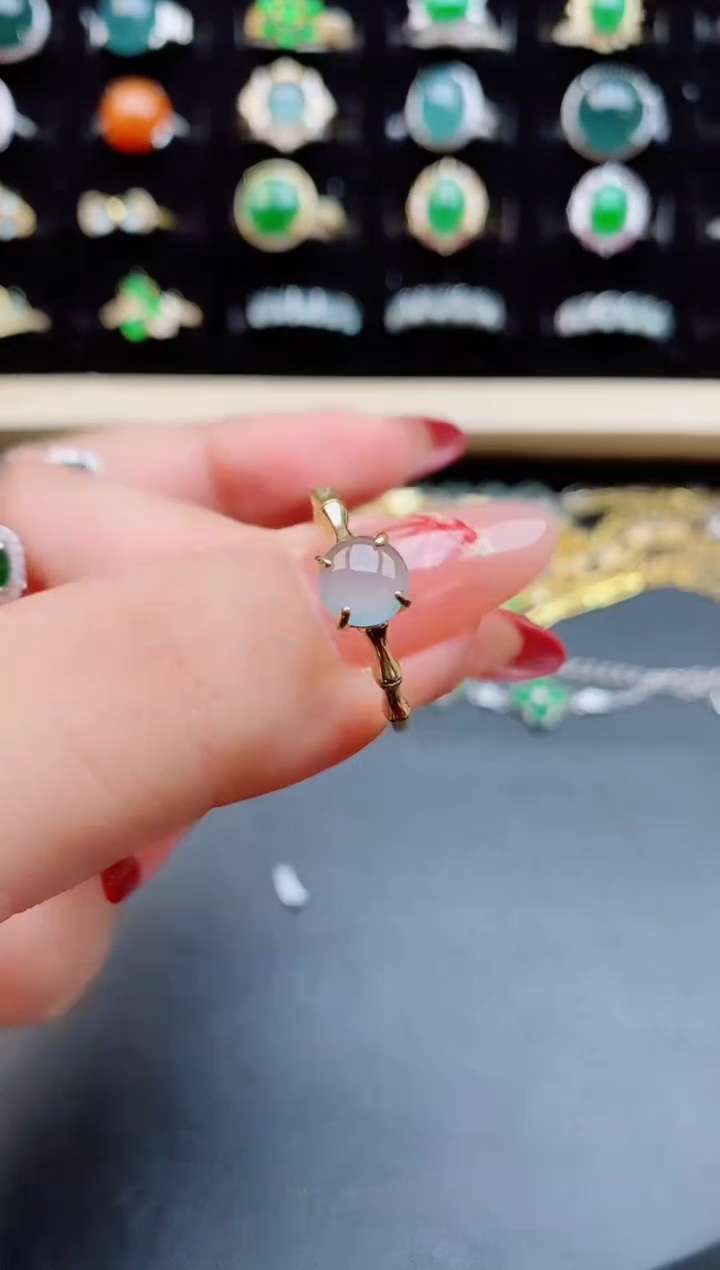 【闪购商品】翡翠戒指银S925镶嵌508050