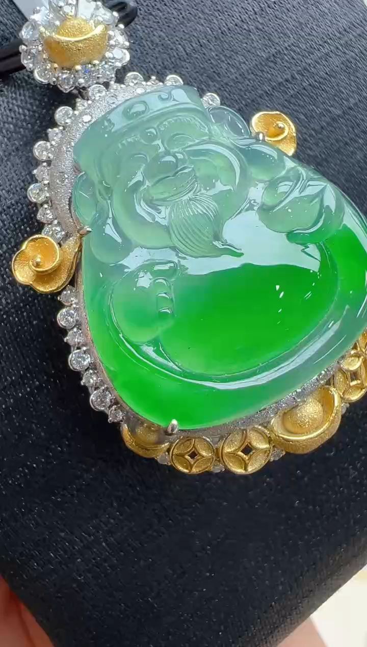 【闪购商品】翡翠吊坠(不含链)18K金镶嵌多样性团购发一件