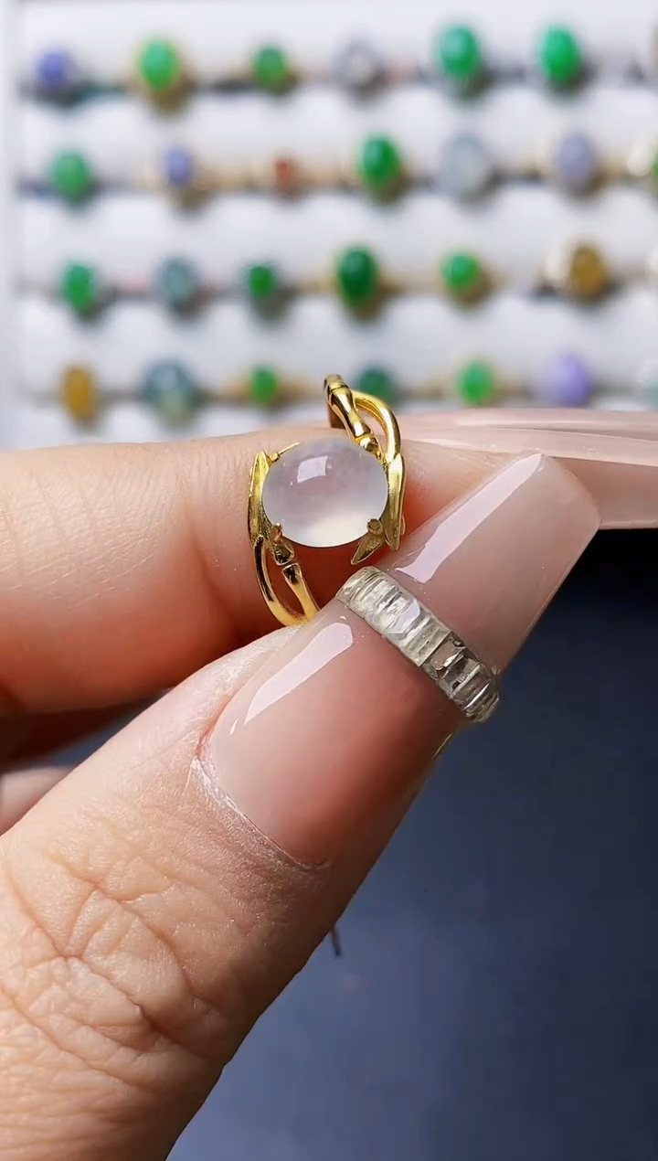 银S925镶嵌戒指翡翠1563