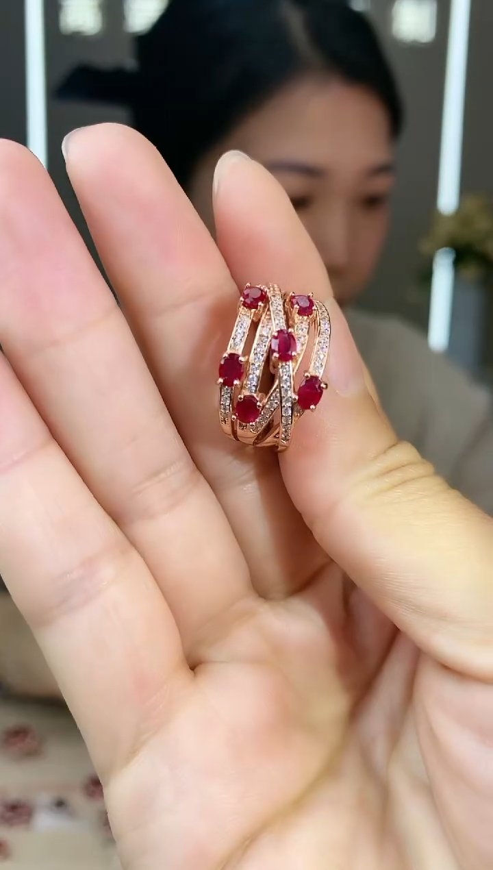 【闪购商品】红宝石手饰银S925镶嵌手饰