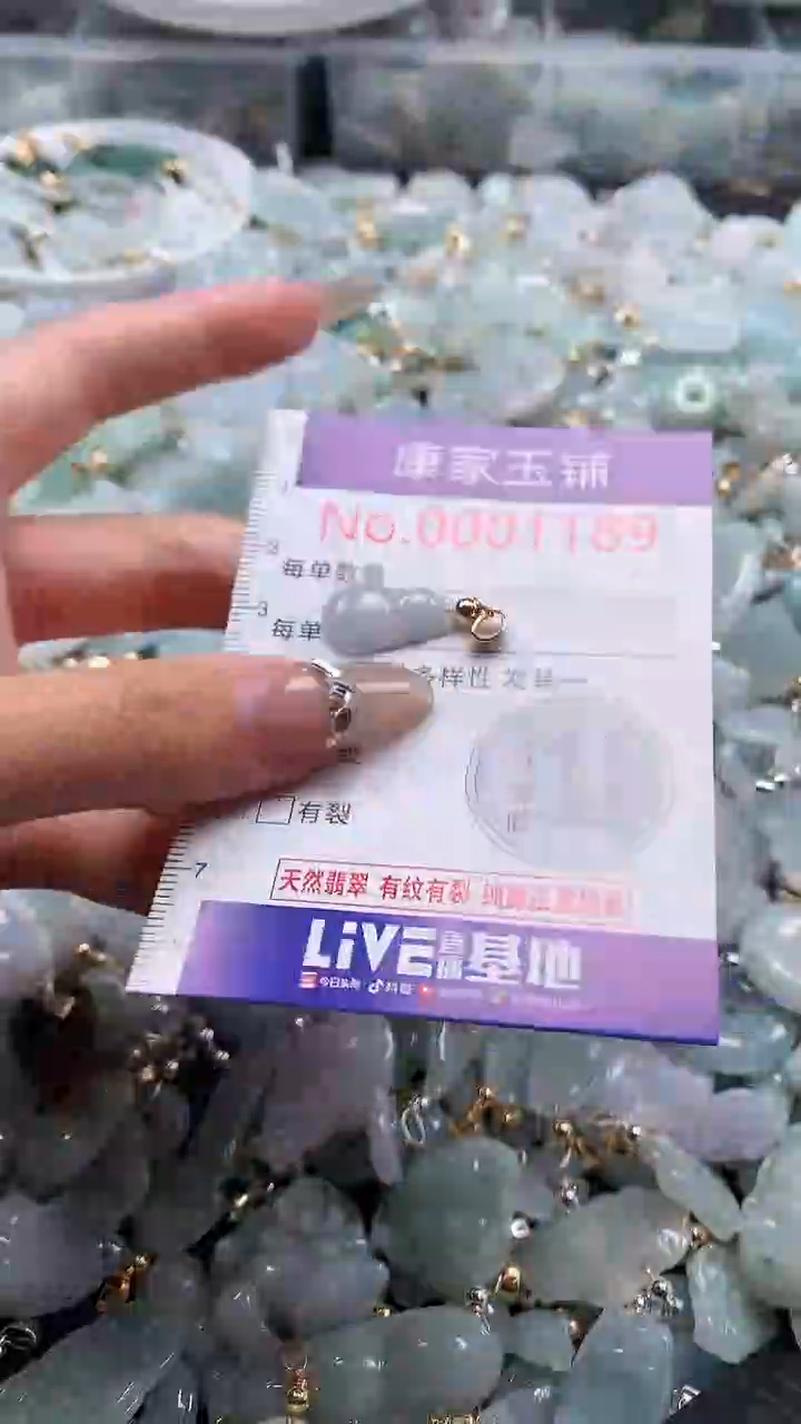 翡翠未镶嵌吊坠(不含链)1189