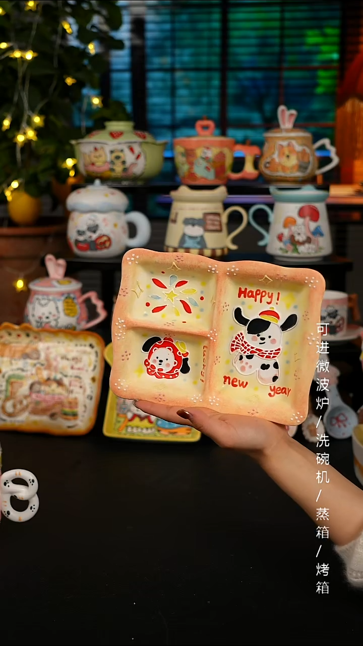 陶瓷便携款景德镇高温釉下彩纯手绘创意瓷