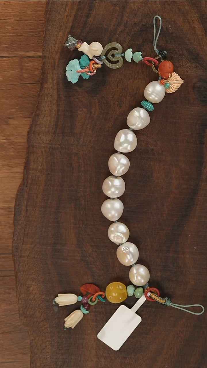 【闪购商品】淡水珍珠手机链未镶嵌S3153