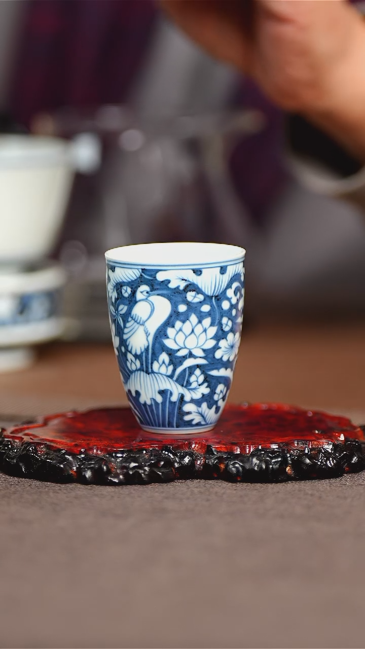 景德镇纯手工纯手绘   一路连科手雷杯  容量60