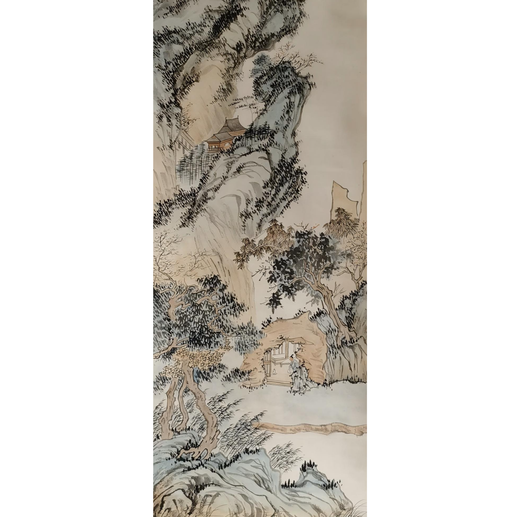 【辽拍】V250709-2-414《山水》（3.3平尺）纸本镜片 yy1207t