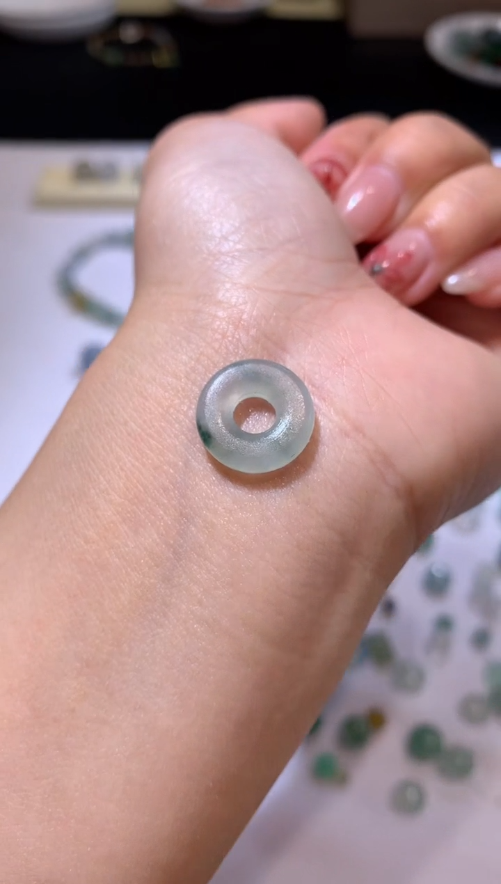 【闪购商品】定制翡翠未镶嵌14*3扣子99+10