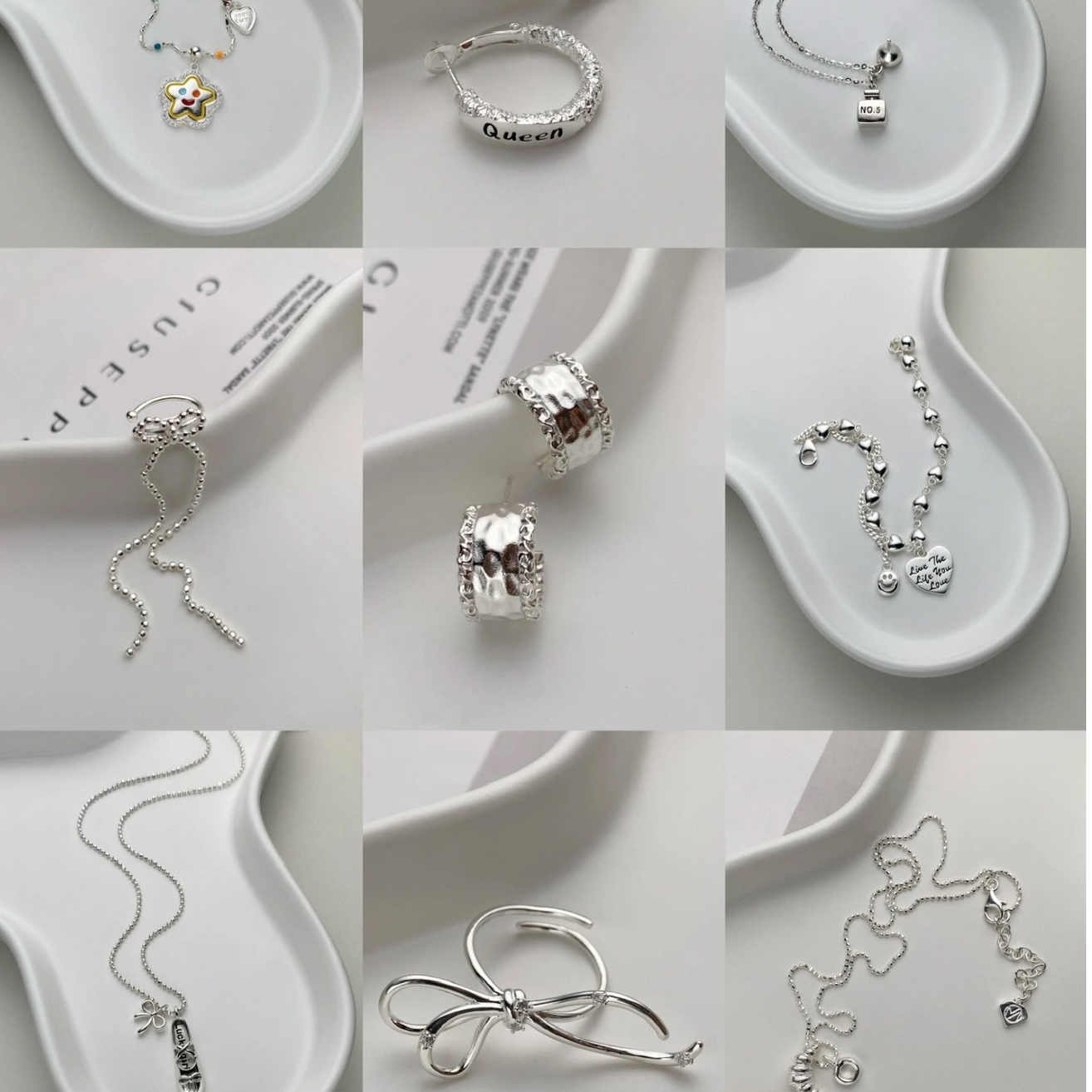 铜合金合成锆石耳饰 时尚饰品设计精致简约气质轻奢耳环