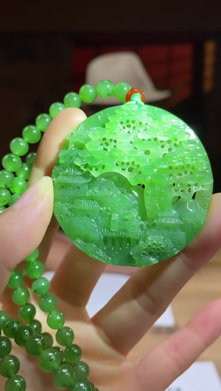 和田玉未镶嵌颈饰d769