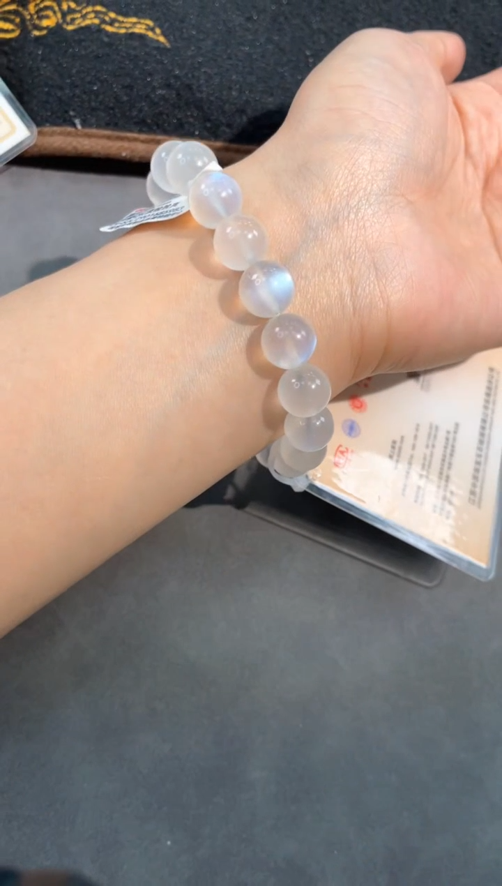 【闪购商品】月光石手链未镶嵌100号蓝月光单圈10mm