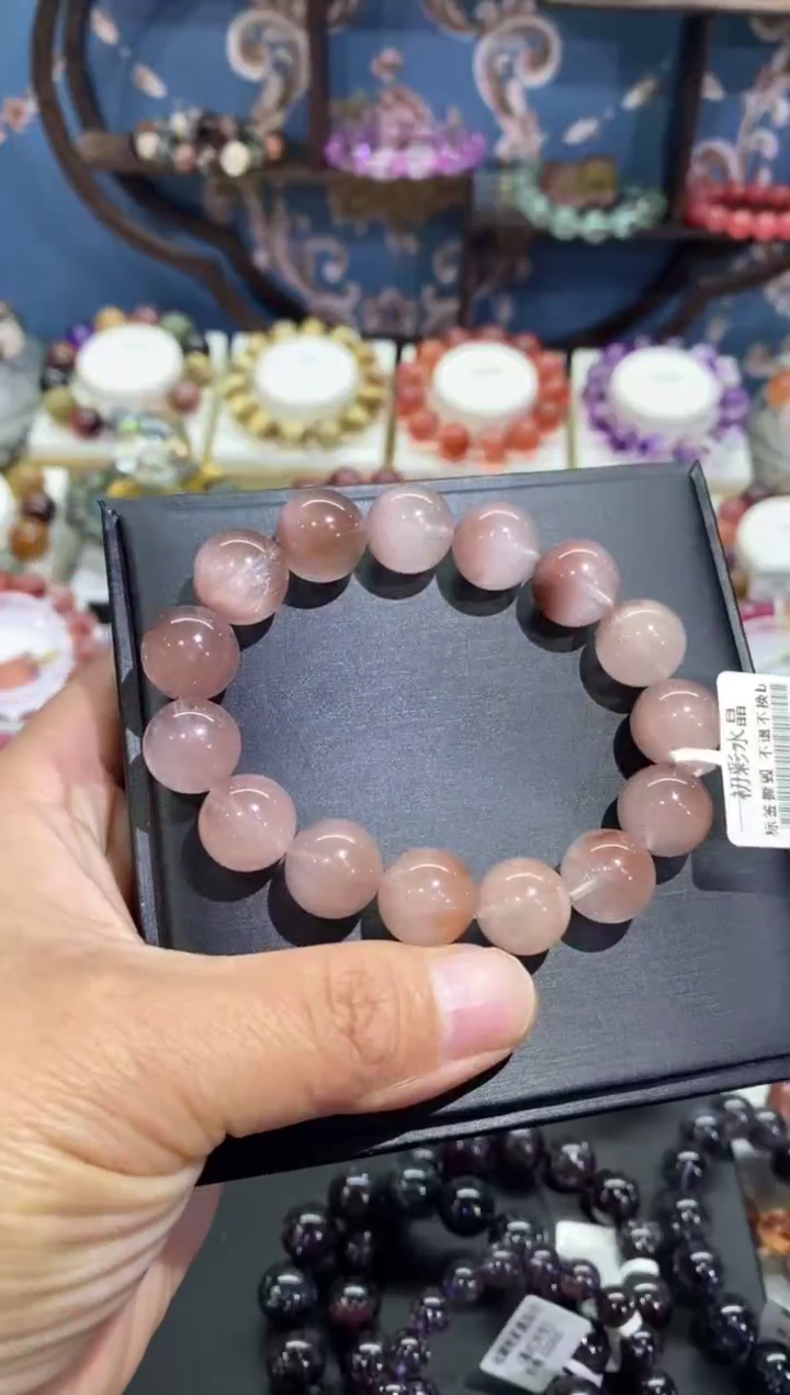 【闪购商品】水晶手串未镶嵌粉兔毛