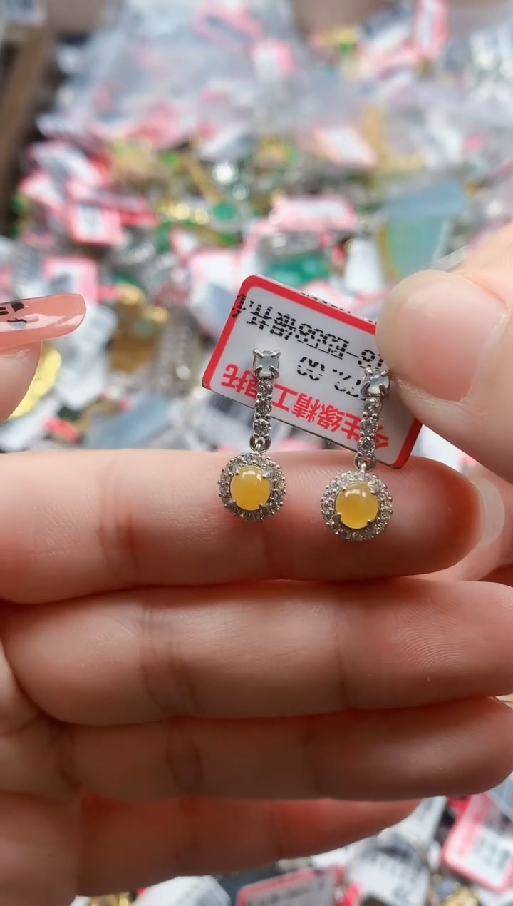 银S925镶嵌戒指翡翠天然A货缅甸翡翠