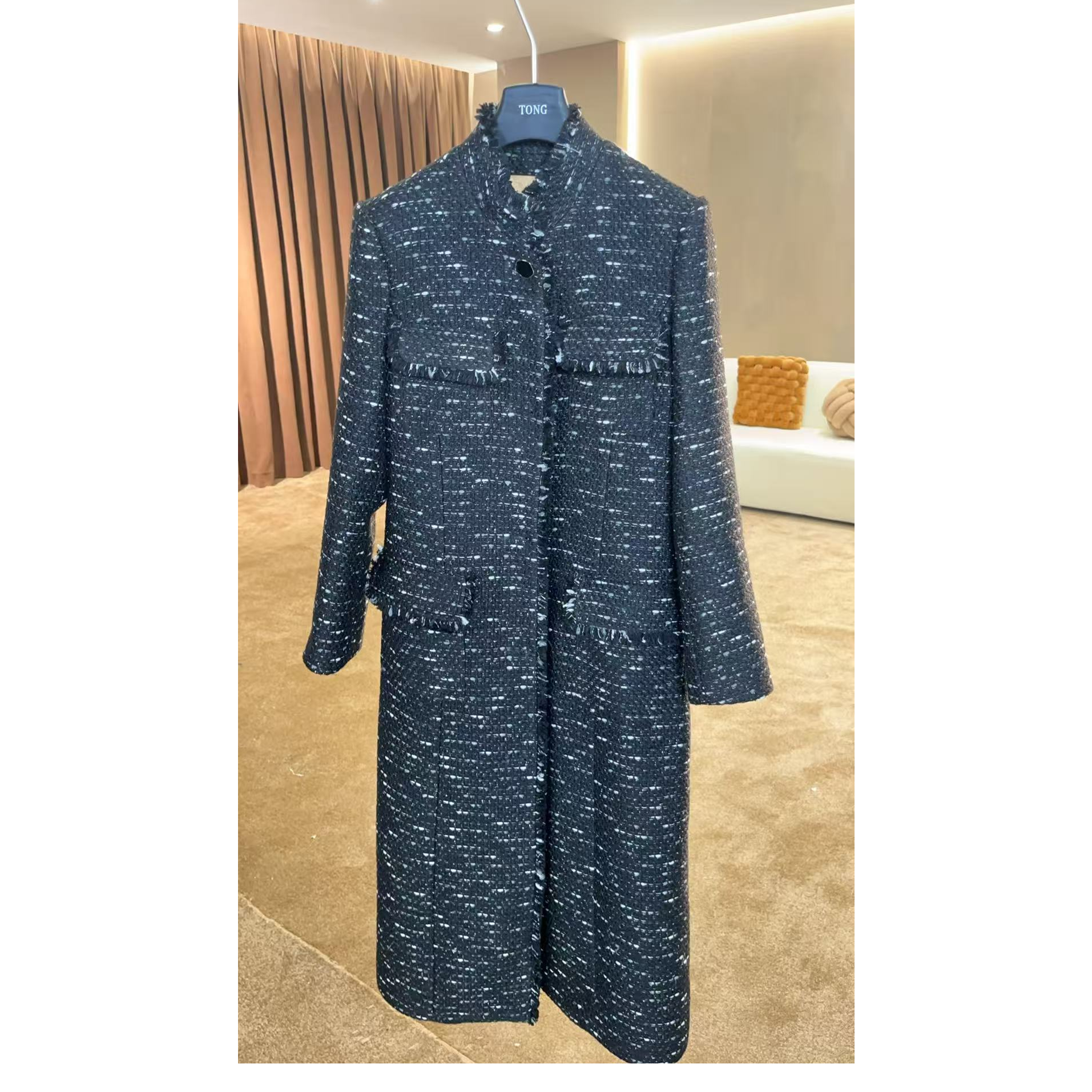 【彤姐原创】秋冬气质时尚休闲百搭长款高奢女士大衣外套 W25B950