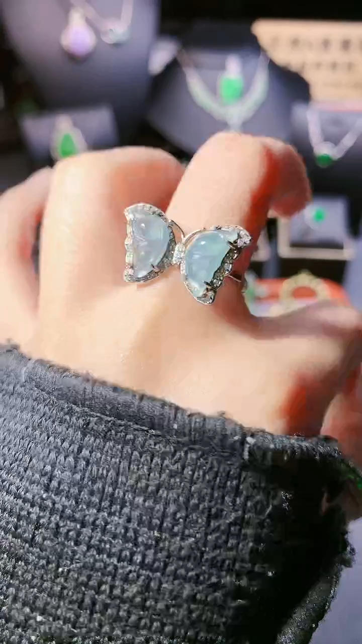 【闪购商品】翡翠戒指银S925镶嵌戒指