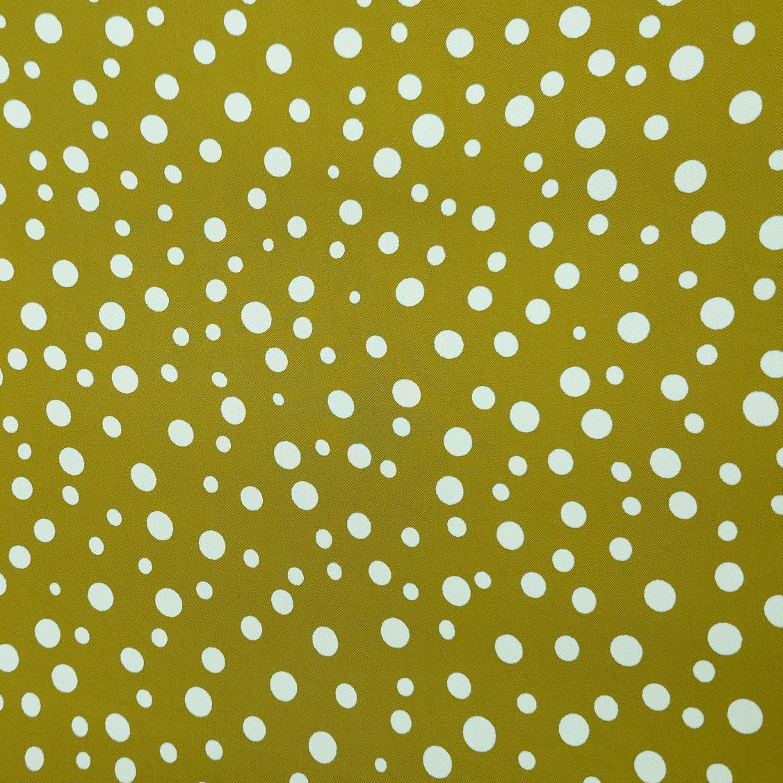 【染底贡缎.萤黄波点】新款染底贡缎棉绸面料（2米包邮）