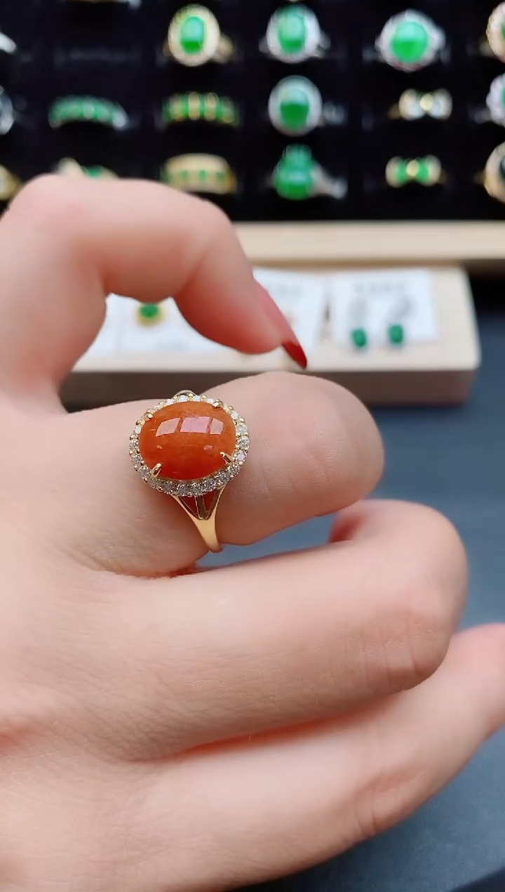 【闪购商品】翡翠戒指银S925镶嵌12121