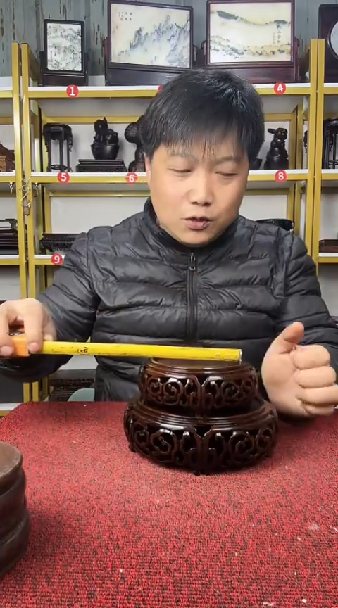 木非洲黑檀圆底座10*13.5/14*17CM//2个