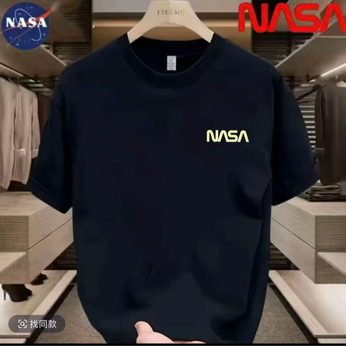 【NSASA联名】重磅纯棉男女同款时尚百搭圆领短袖【小黄nasa】A-013