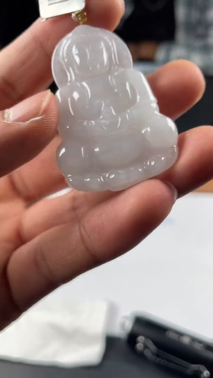 【闪购商品】翡翠颈饰18K金镶嵌缅甸A货翡翠