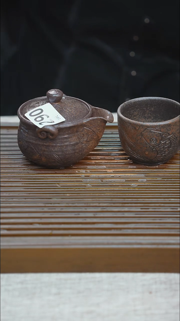 纯手工粗陶茶具每一只不一样