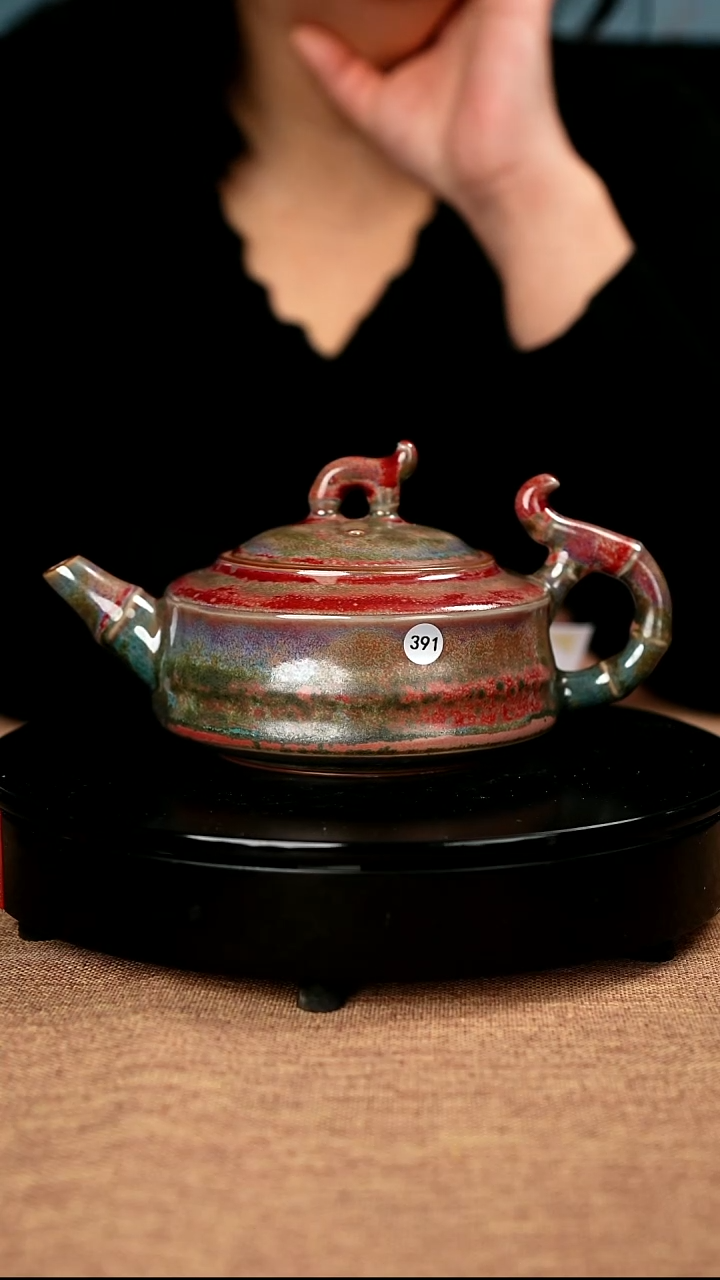【闪购商品】391#省工一级品原矿钧瓷炉钧釉守望壶