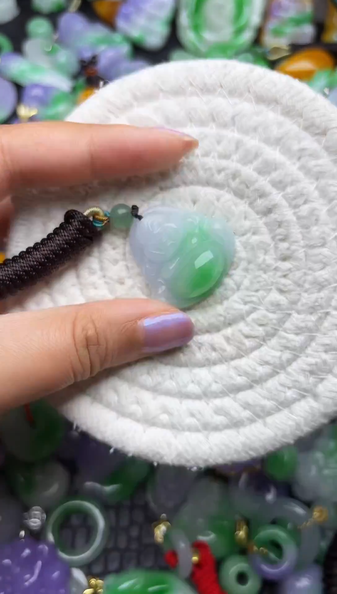 颈饰未镶嵌翡翠缅甸翡翠吊坠