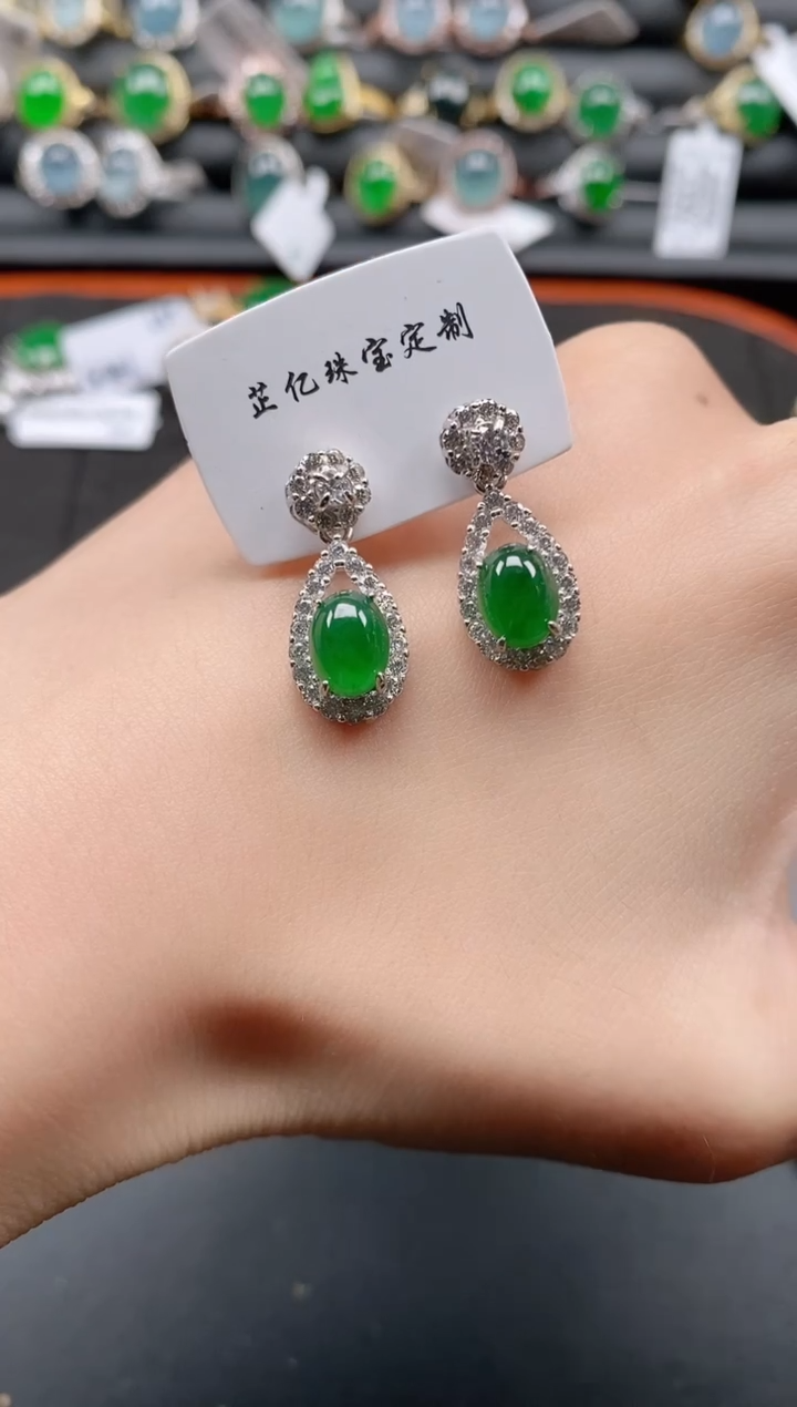 银S925镶嵌戒指翡翠11111