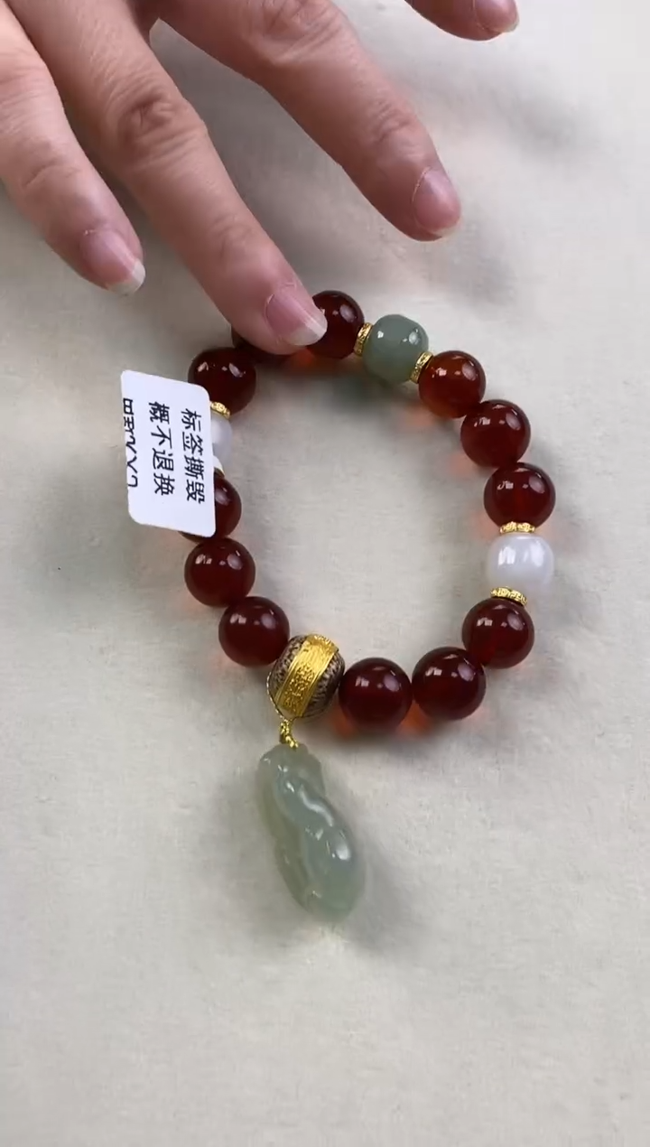 【闪购商品】琥珀颈饰未镶嵌缅甸天然血珀手串12+