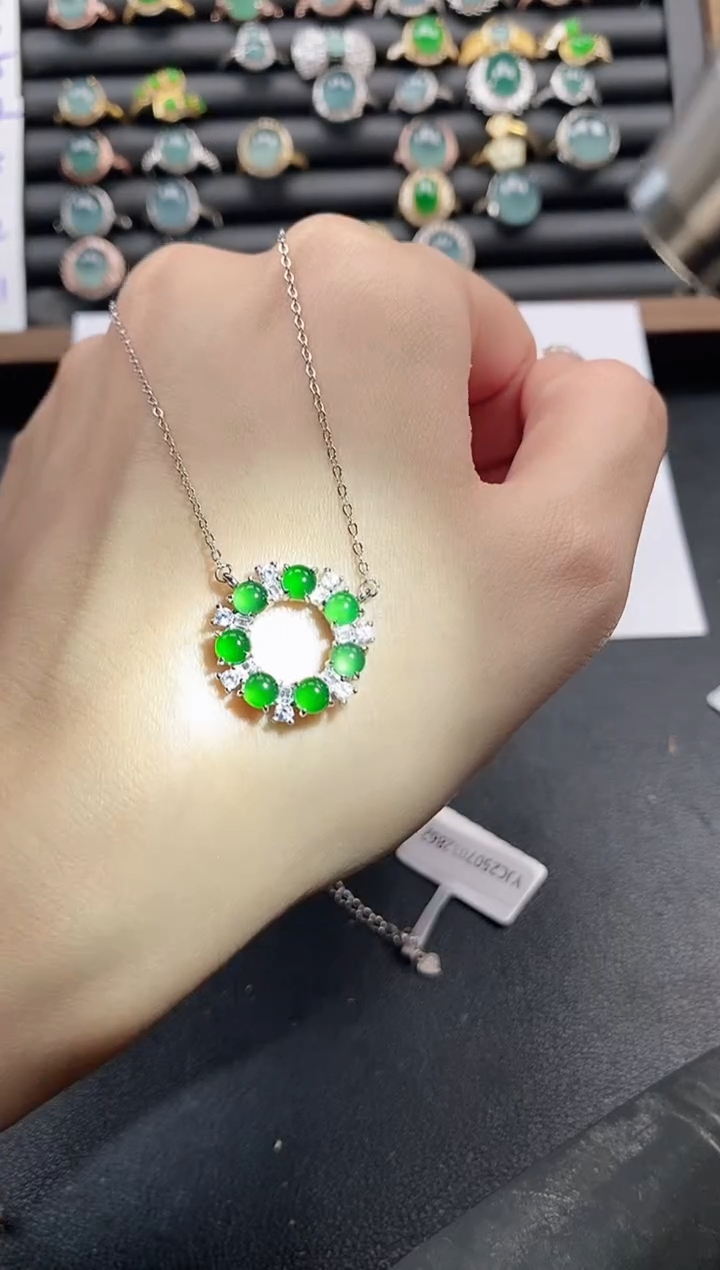 银S925镶嵌戒指翡翠51511