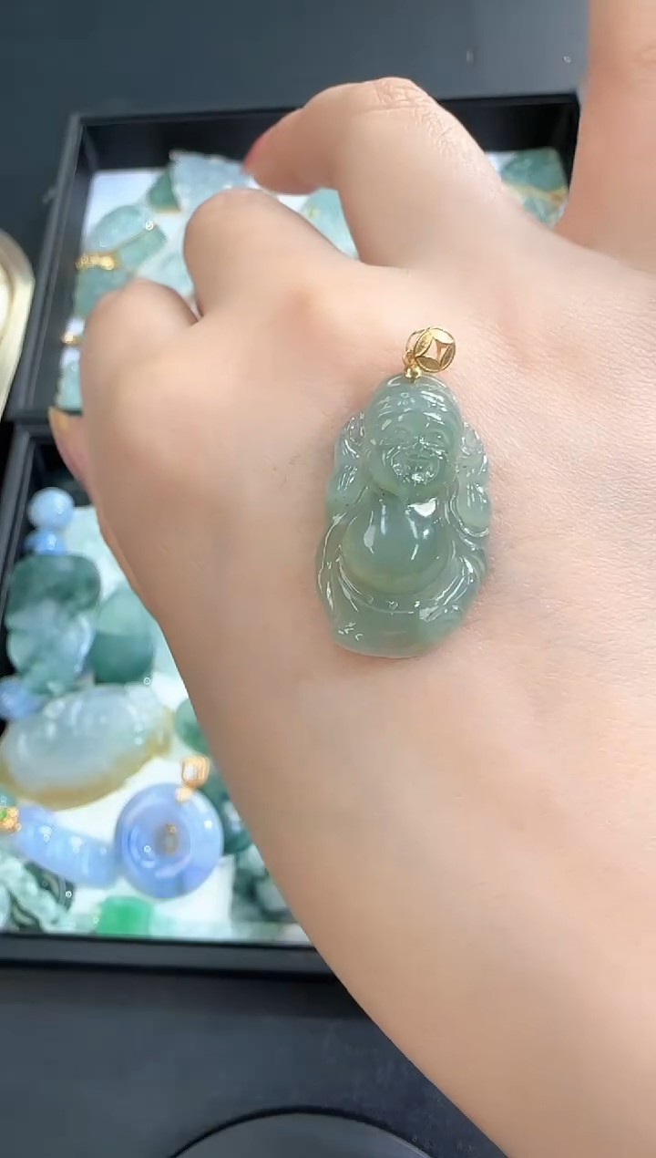 【闪购商品】翡翠颈饰18K金镶嵌250213181