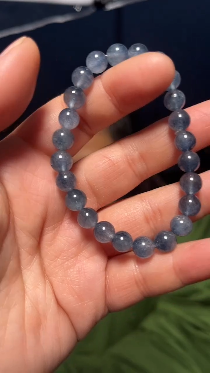 【闪购商品】发晶手链未镶嵌天然蓝发晶手串多样性发一7mm