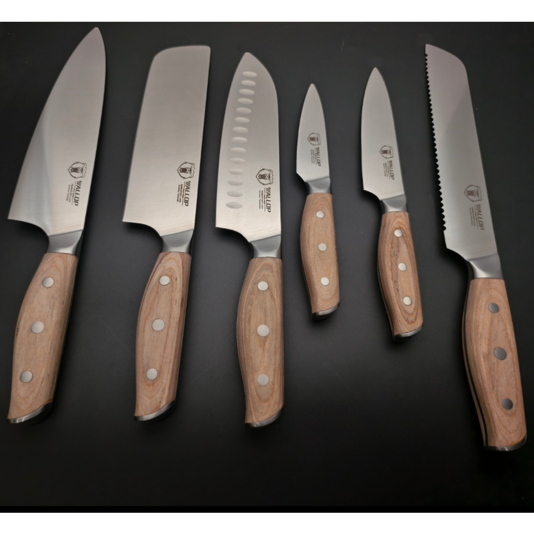 红熊厨房六件套带刀座厨房神器多功能菜刀锋利