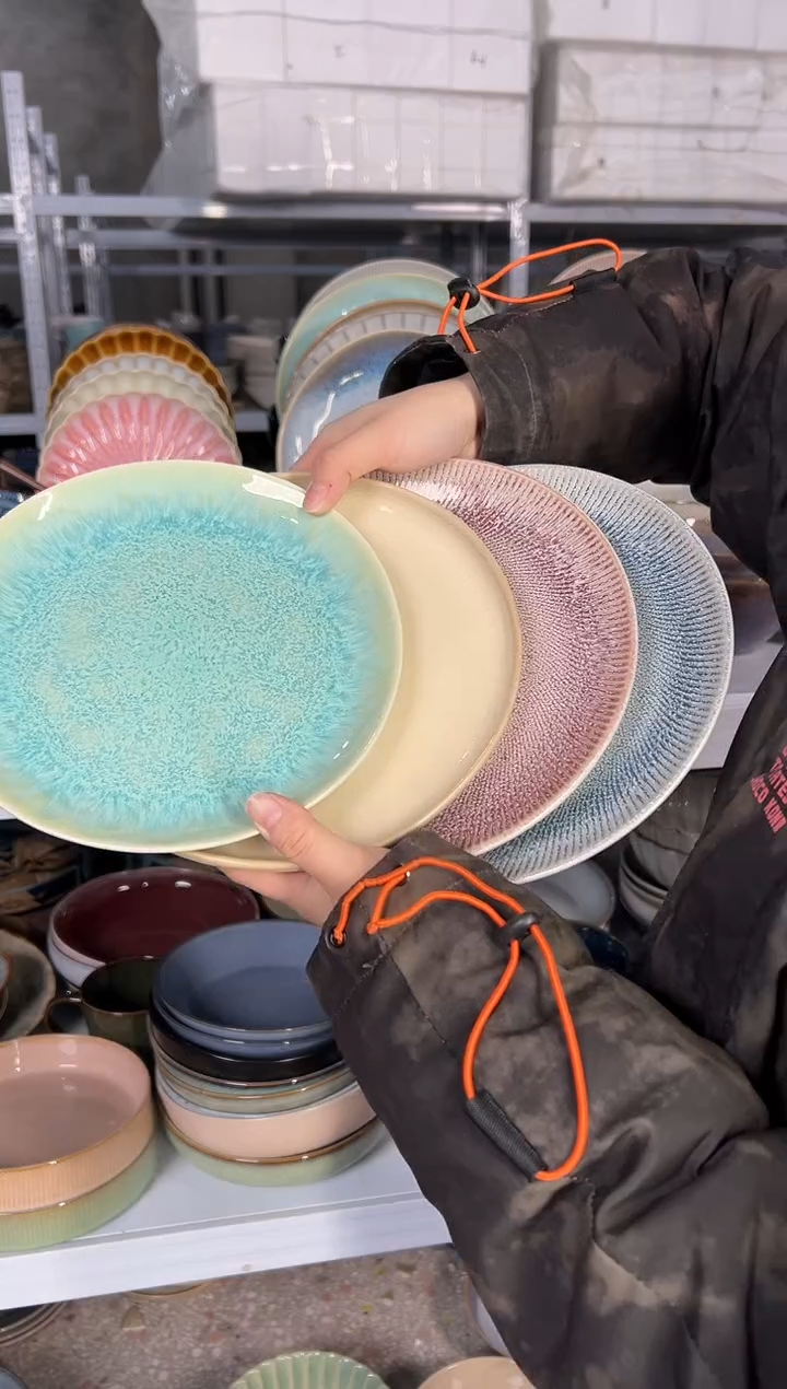 陶瓷外贸尾货瑕疵满20包邮X4小盘