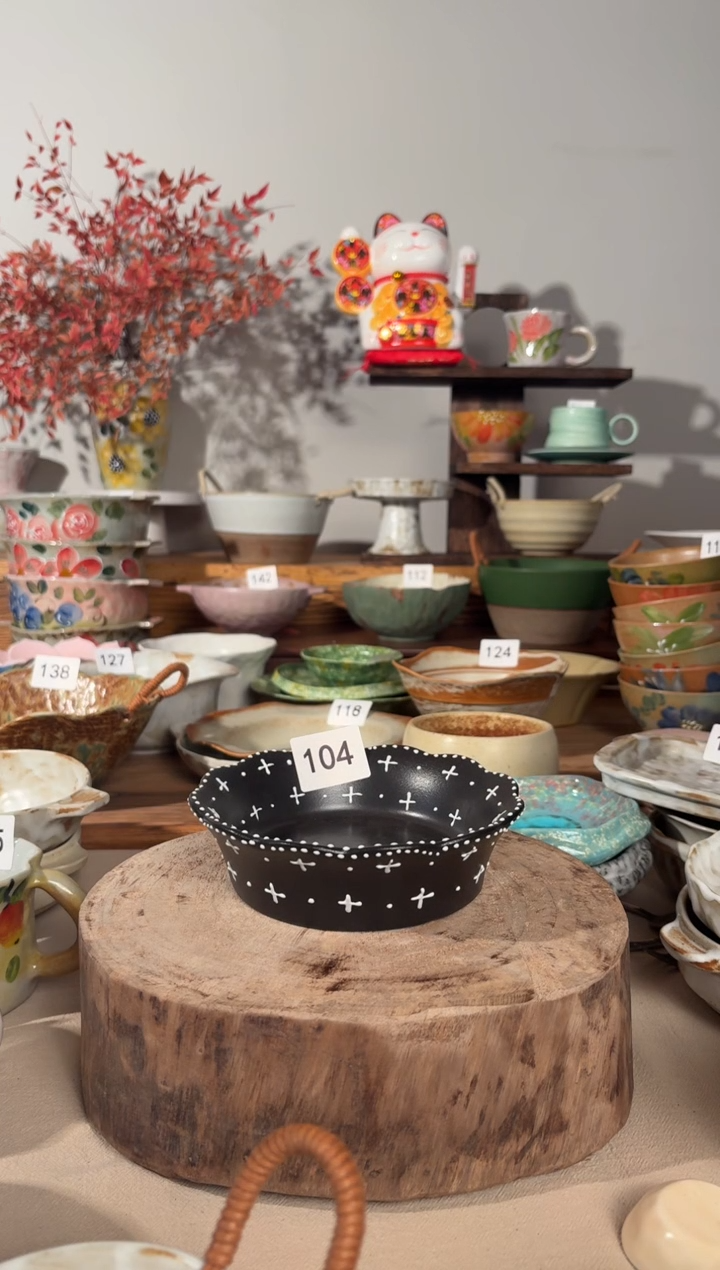 陶瓷104手作粗陶餐具个1装