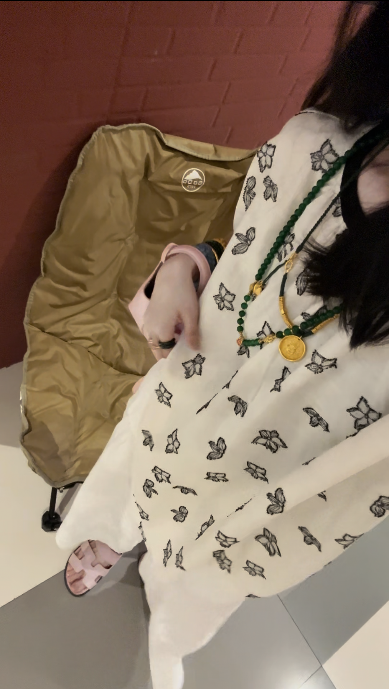 李豆儿 小众设计 圆领亚麻上衣