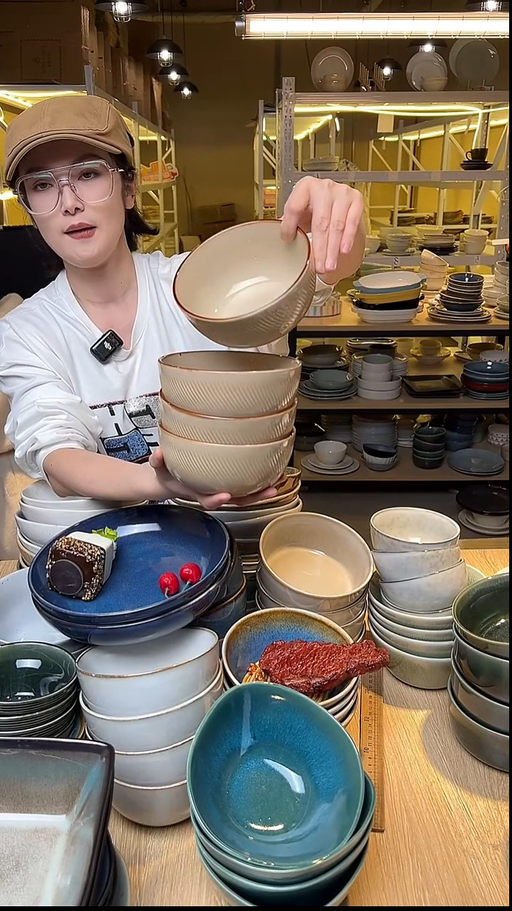 瓷153外贸尾货窑变釉下彩默认微瑕