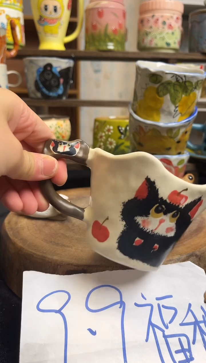 摆件景德手绘高温釉下陶瓷