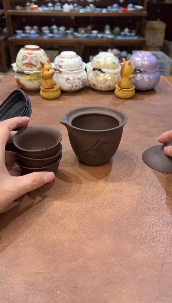 真的很便宜会开片的旅行茶具