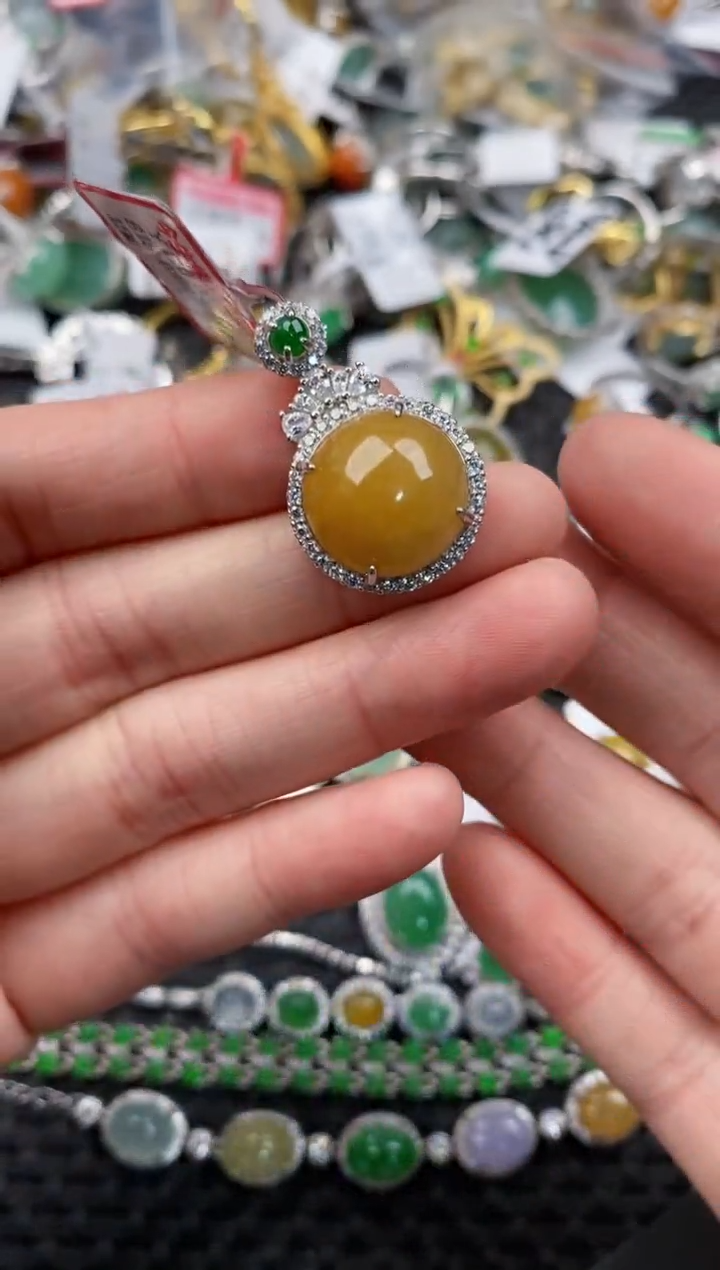 银S925镶嵌戒指翡翠10               6