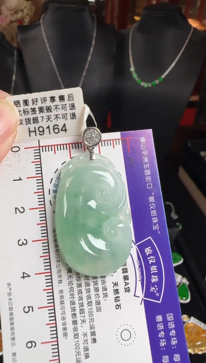 颈饰未镶嵌翡翠H9164如意