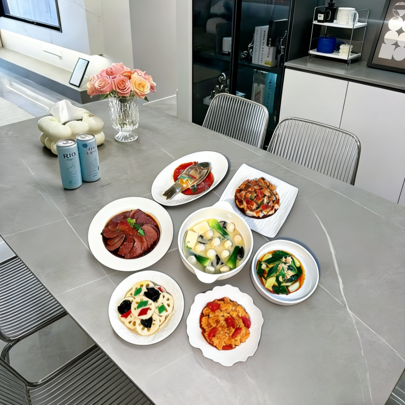 【奈颜年货节套餐】高颜值碗碟套装2-8人餐具黑白家用陶瓷碗盘