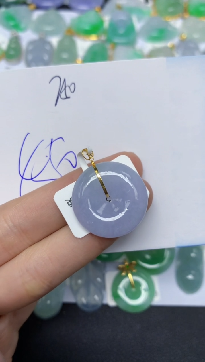 【闪购商品】翡翠颈饰18K金镶嵌 天然翡翠A货