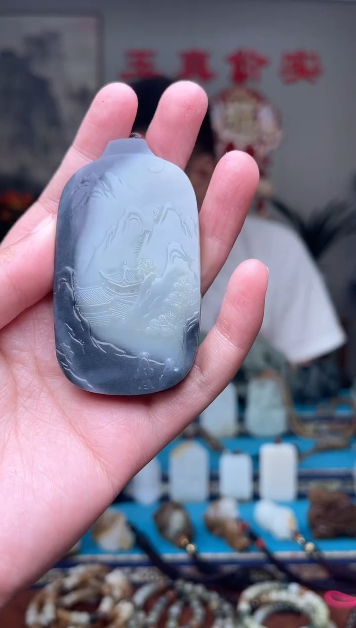 和田玉未镶嵌挂件1