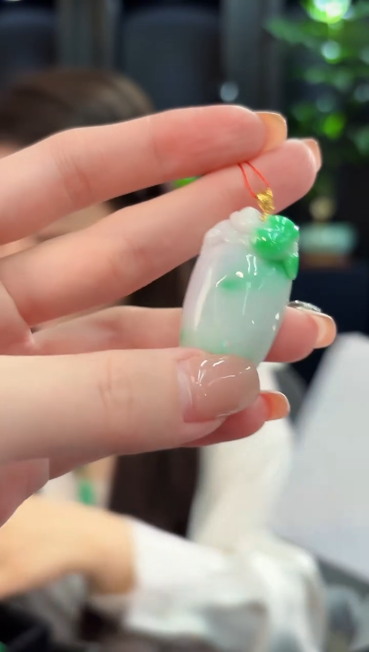 吊坠(不含链)18K金镶嵌翡翠 缅甸A货/支持复检/一件