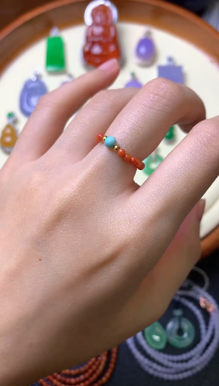 【闪购商品】南红玛瑙戒指未镶嵌戒指